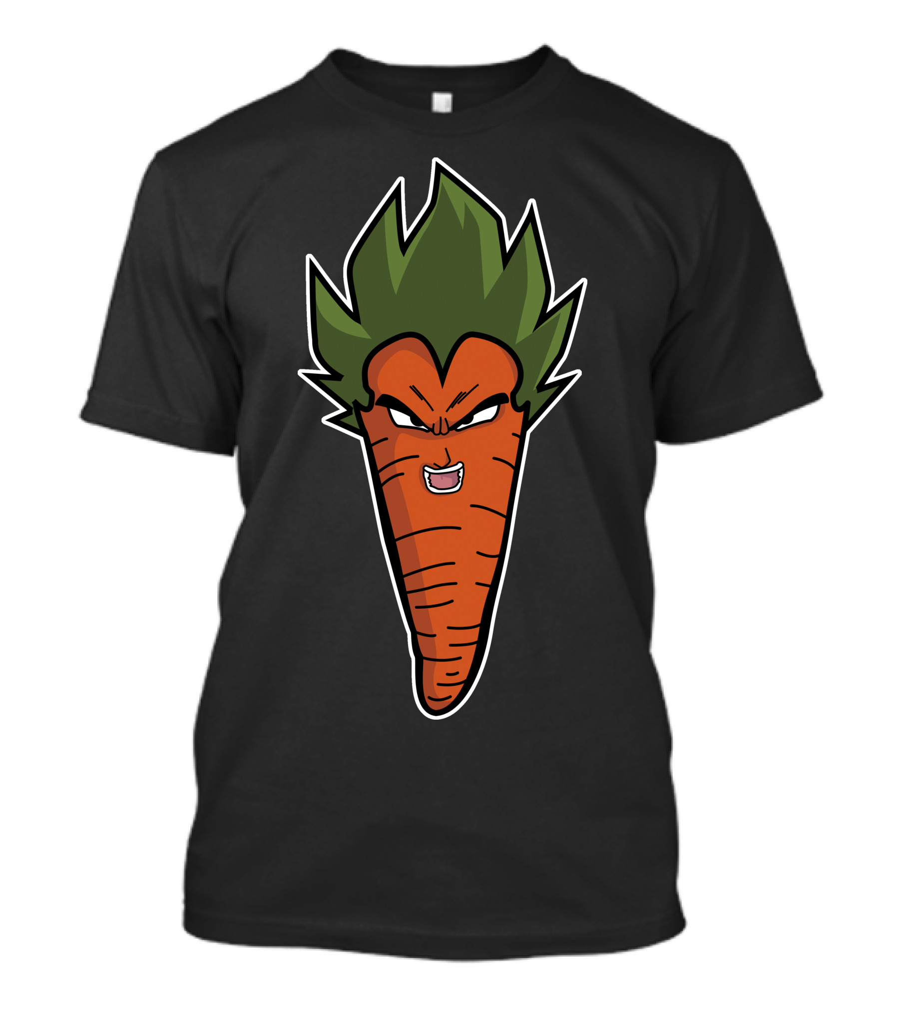 Strong Veg Super Saiyan Carrot Face T-Shirt