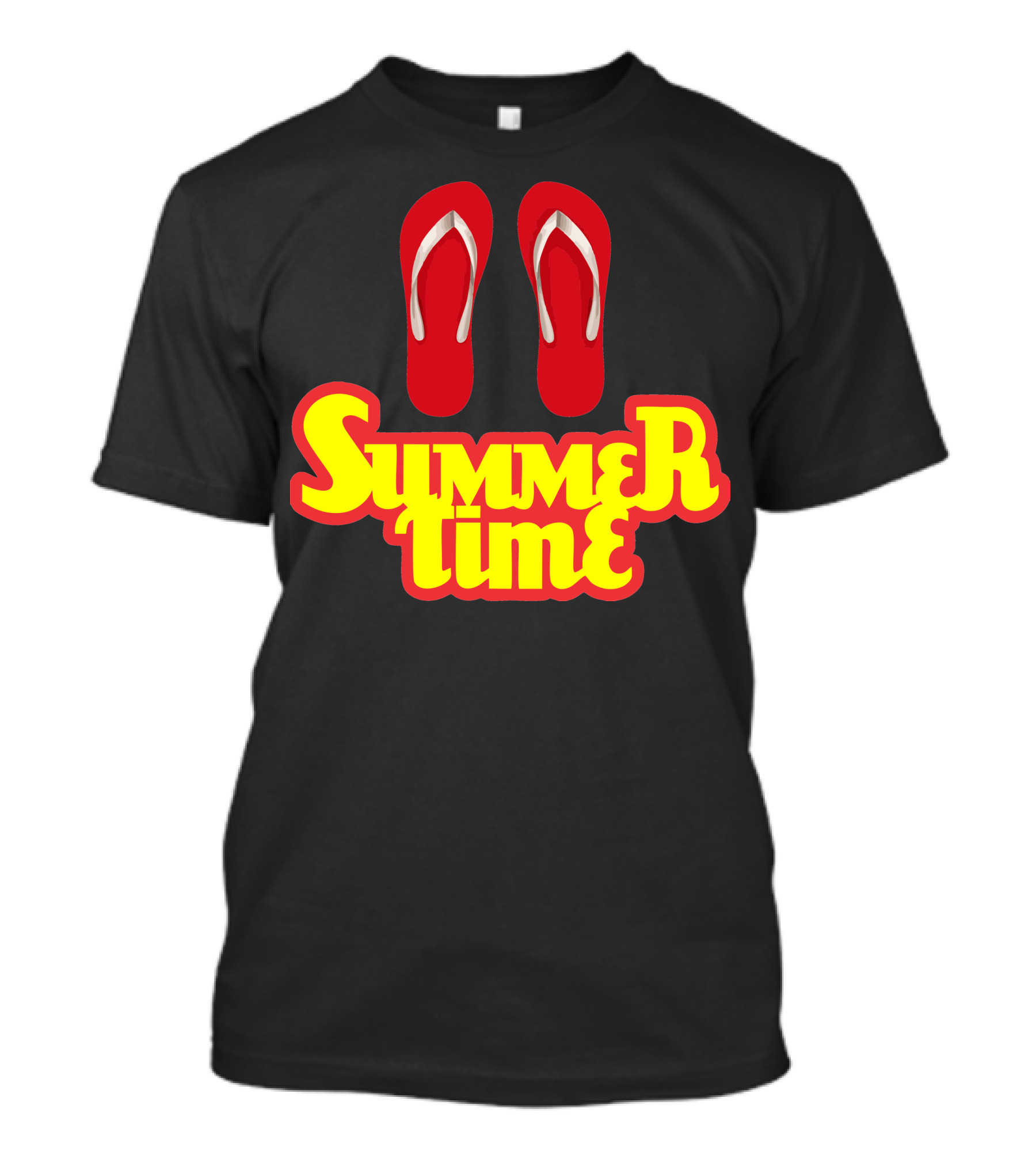 Summer Time Red Flip Flops Fun Vibes T-Shirt