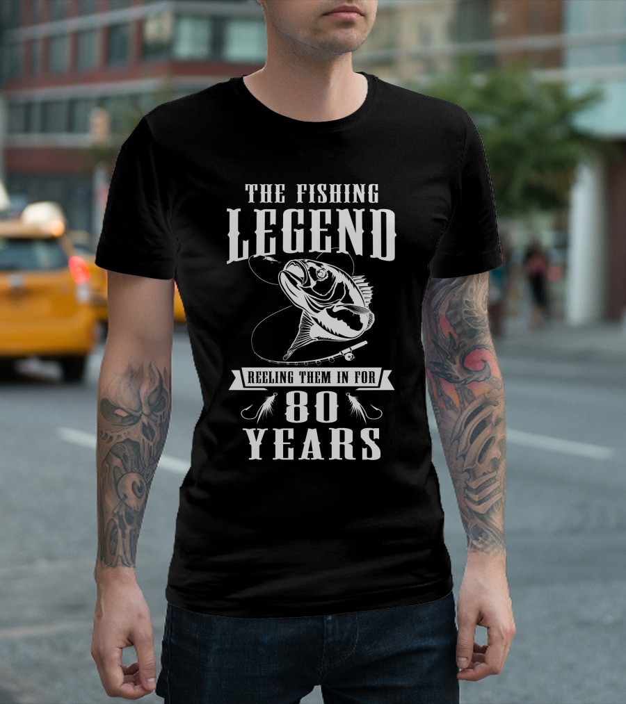 The Fishing Legend Reeling Them In For 80 Years Bass Rod T-Shirt