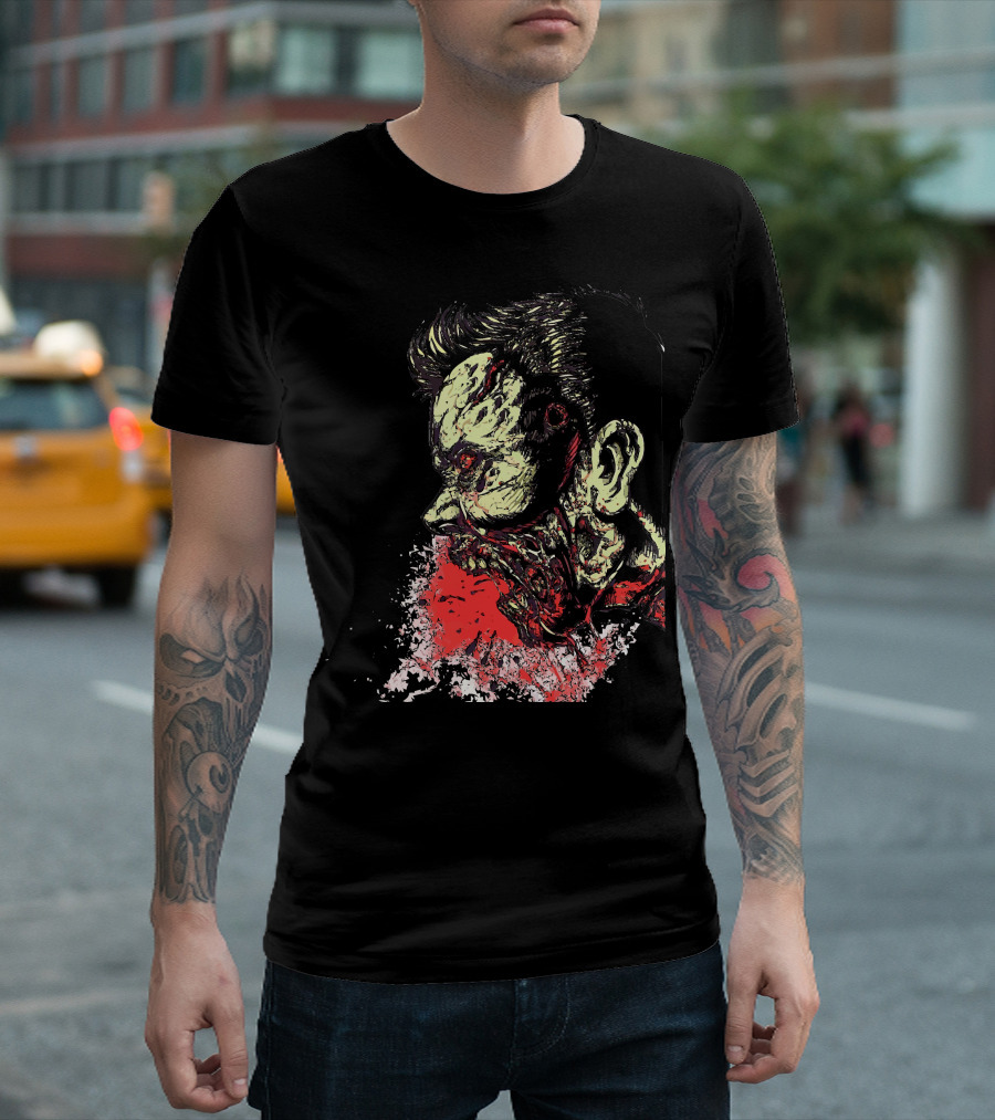 Zombie Bite Splatter Horror T-Shirt