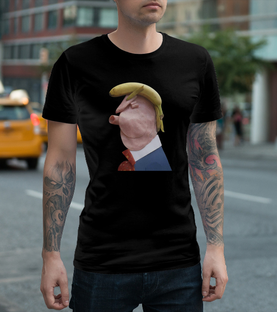 Trump Macarena Banana Ham Head Collage T-Shirt