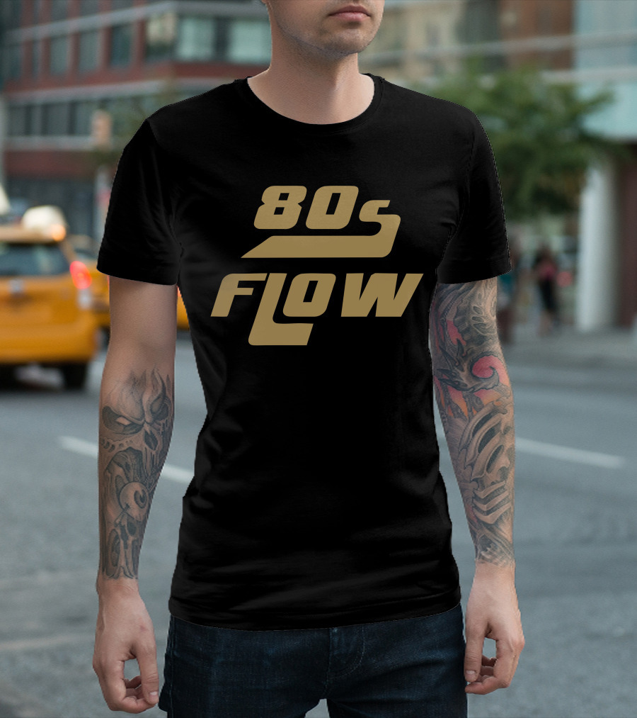 80s Flow Retro Style Bold Typography T-Shirt