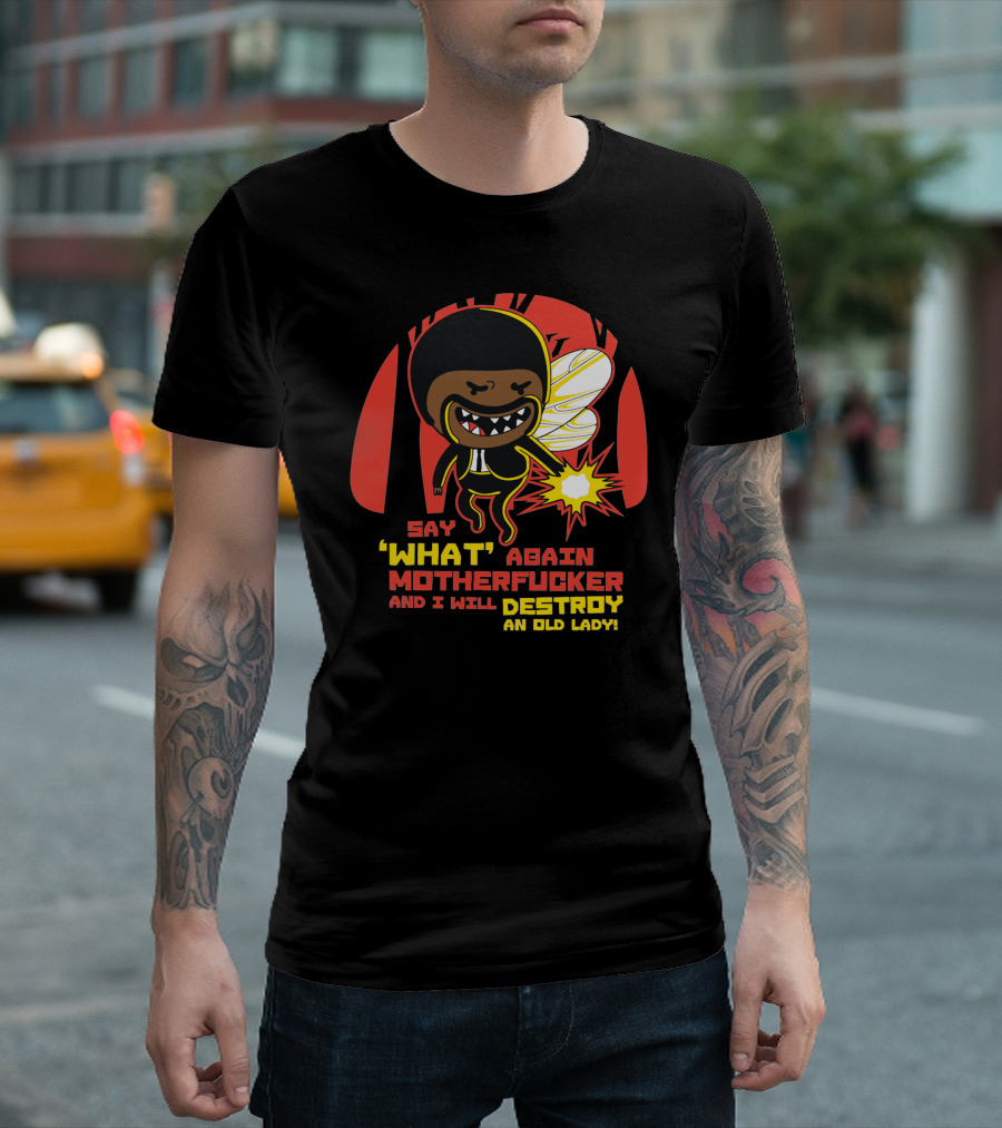 Say What Again Motherfucker And I Will Destroy An Old Lady T-Shirt