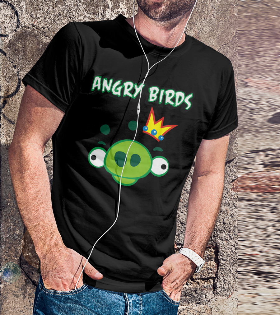 Angry Birds Green Pig King Crown T-Shirt