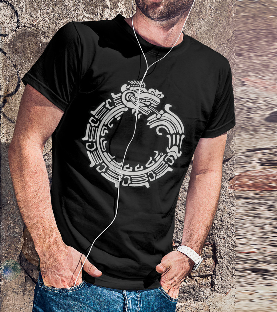 Aztec Tribal Quetzalcoatl Ouroboros T-Shirt