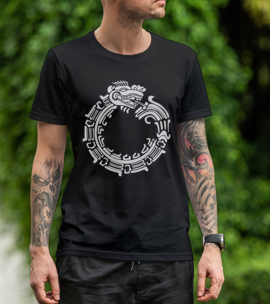 Aztec Tribal Quetzalcoatl Ouroboros T-Shirt