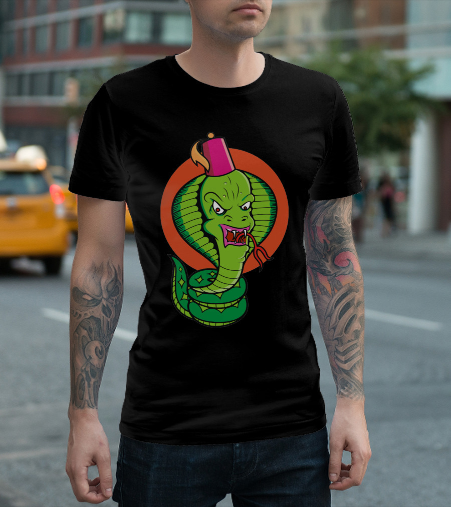 Baby Cobra Fez Hat Green Snake T-Shirt
