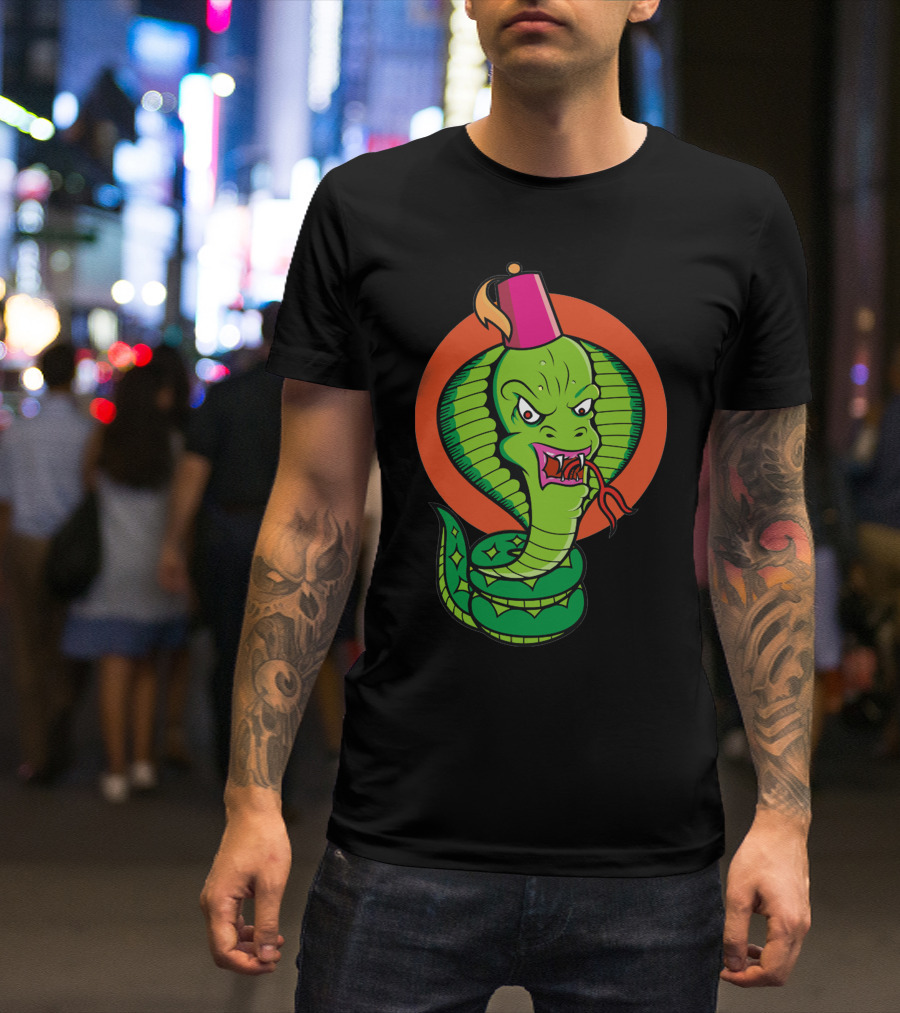 Baby Cobra Fez Hat Green Snake T-Shirt