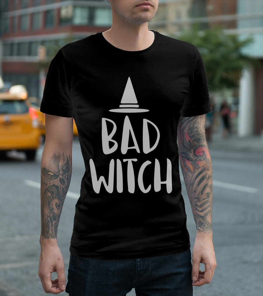 Bad Witch Pointed Hat Halloween T-Shirt