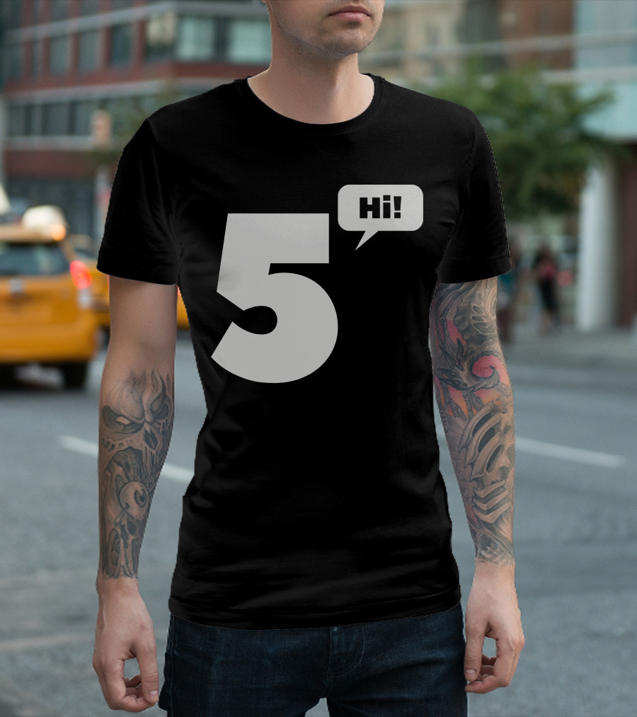Hi Five Bold Numerical Expression T-Shirt