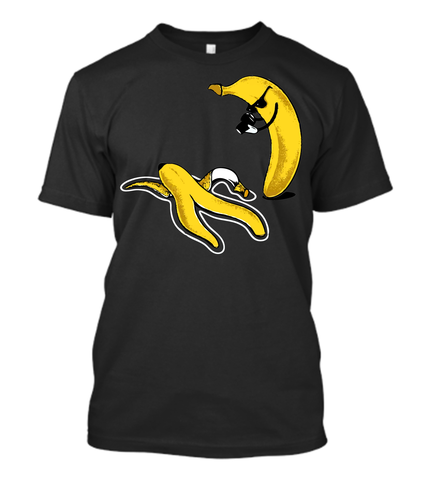 Dead Banana Mafia Gangster Peeling Crime Scene T-Shirt