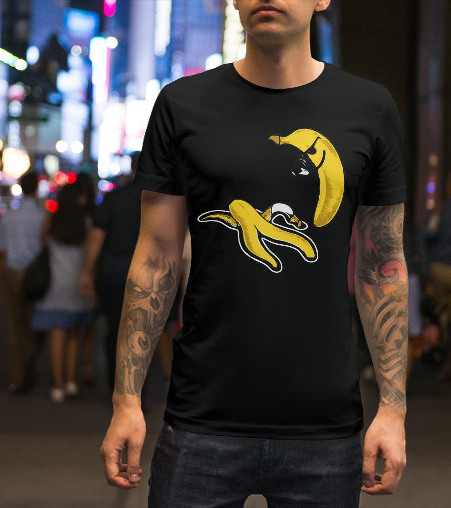 Dead Banana Mafia Gangster Peeling Crime Scene T-Shirt