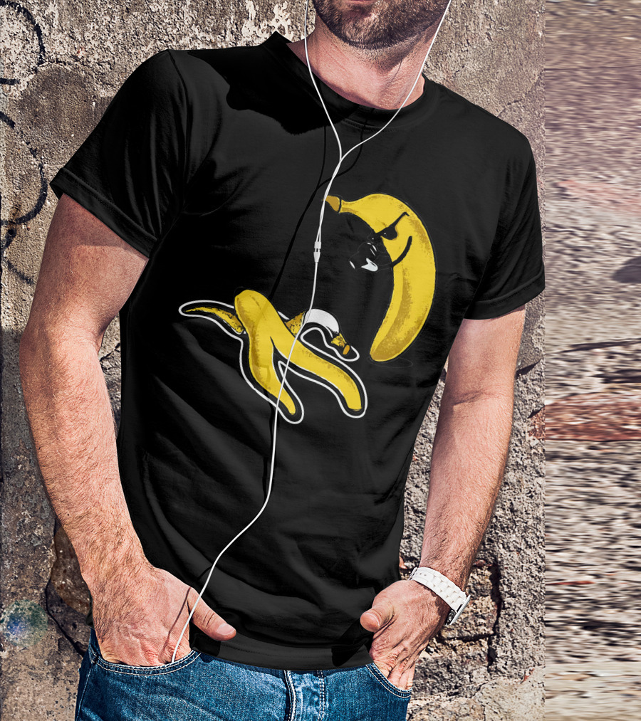Dead Banana Mafia Gangster Peeling Crime Scene T-Shirt