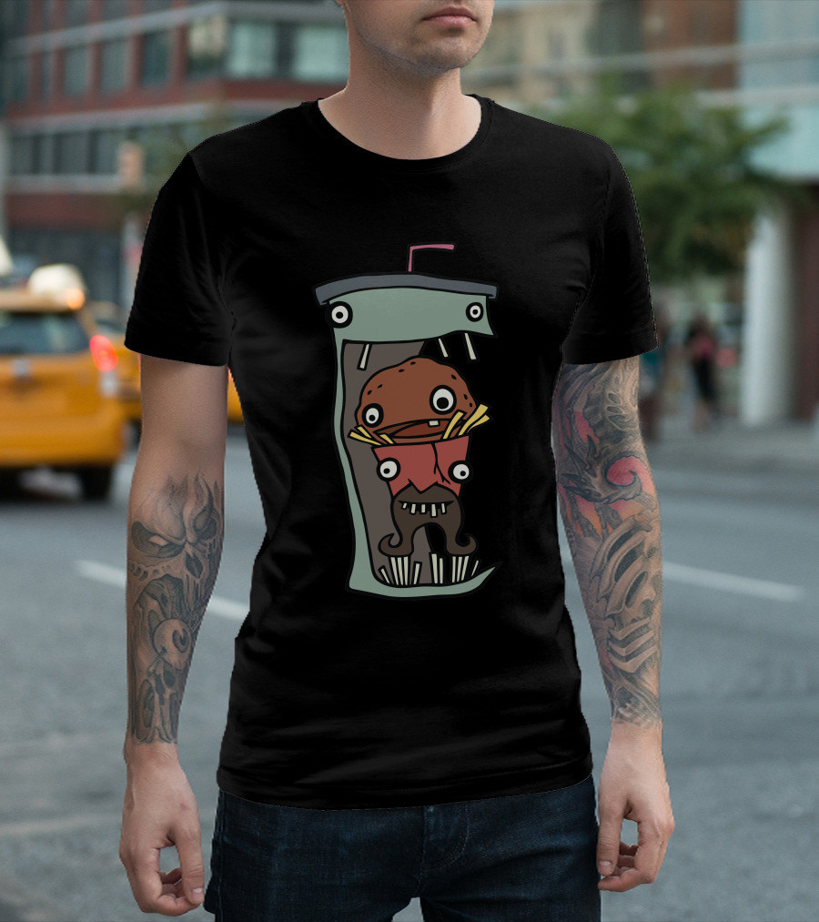 Aqua Teen Hunger Force Character Stack with Shake, Frylock, and Meatwad T-Shirt