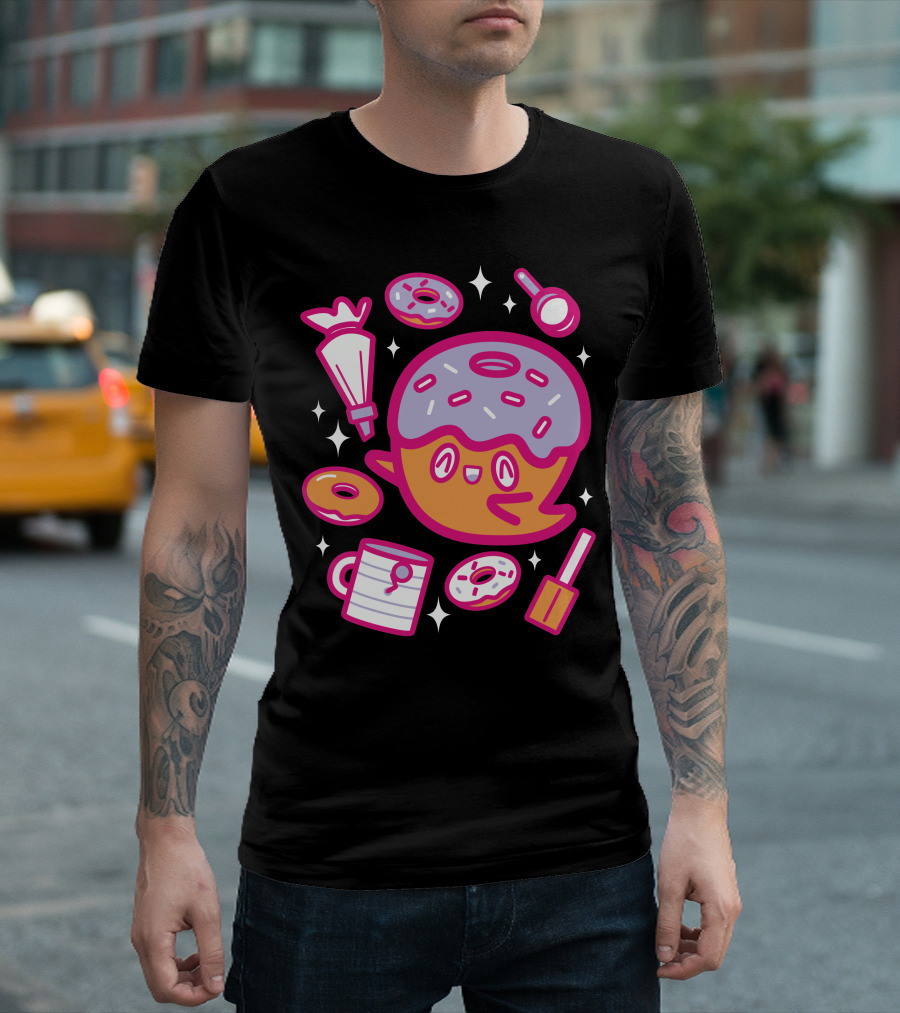 Donut Ghost With Sprinkles And Baking Tools T-Shirt