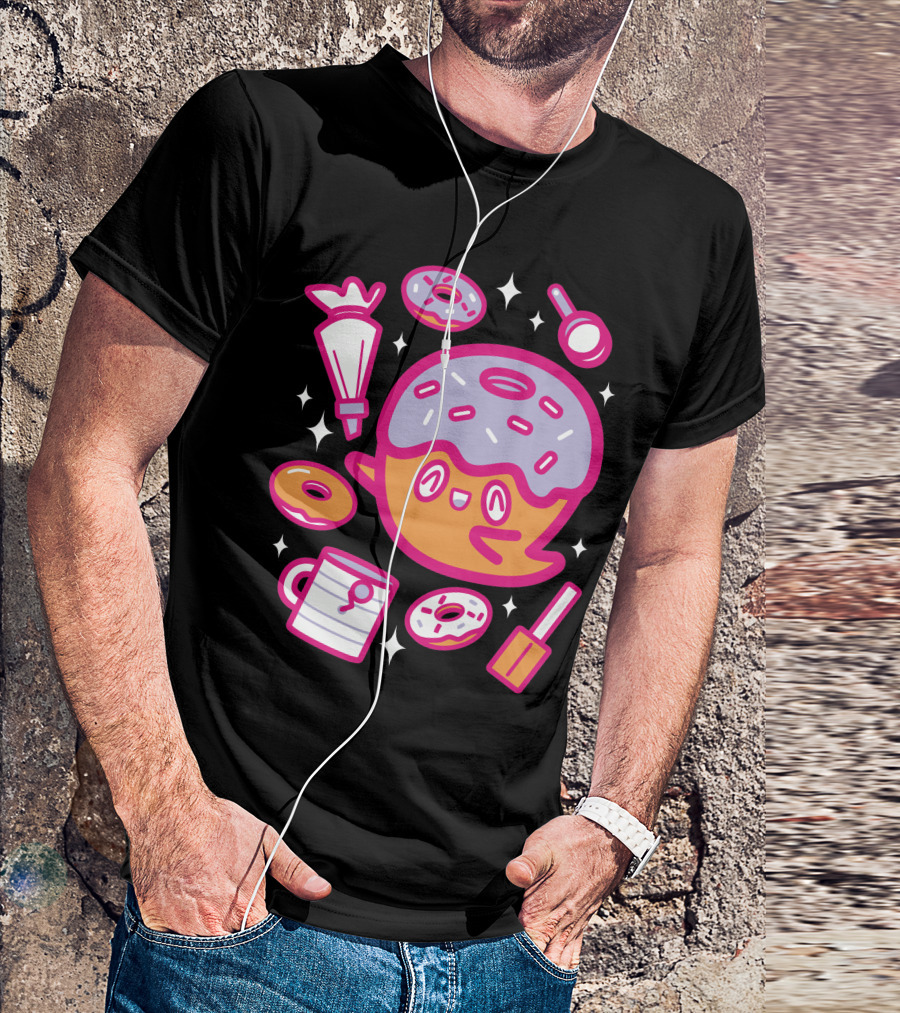 Donut Ghost With Sprinkles And Baking Tools T-Shirt
