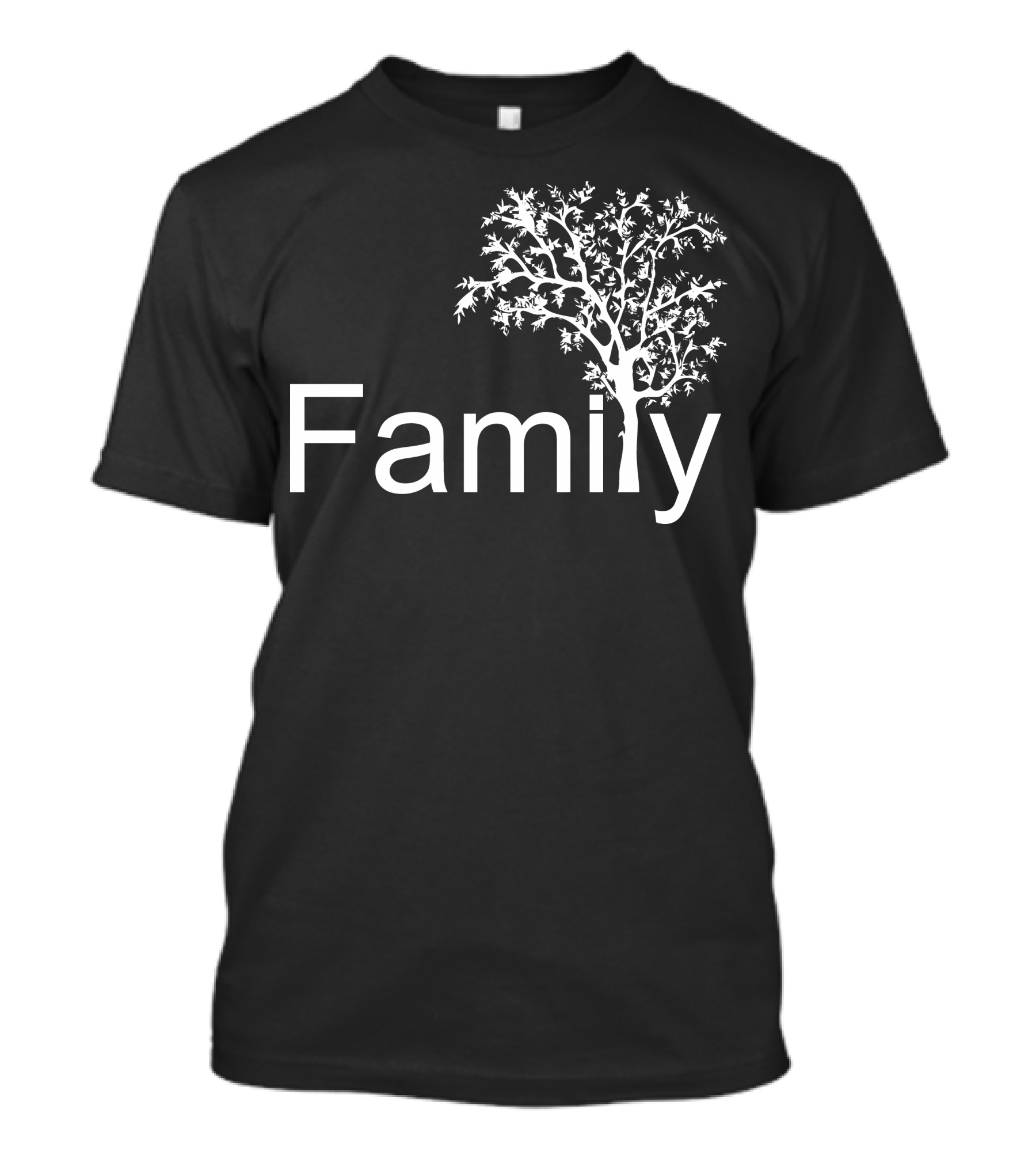 Family Tree Silhouette With Branches And Leaves T-Shirt