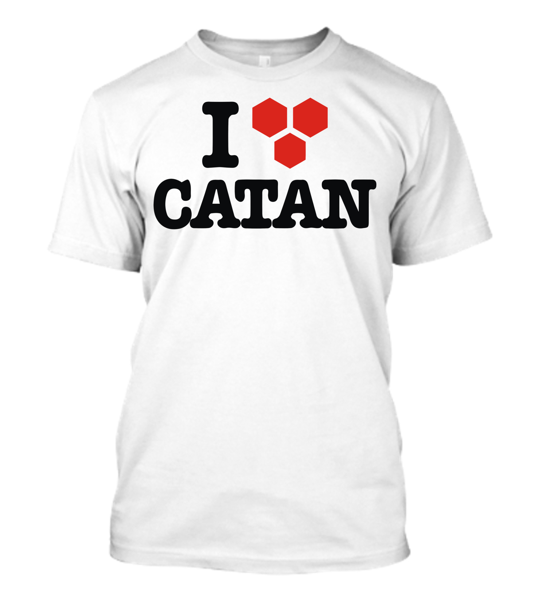 I Love Catan Board Game Hexagons T-Shirt