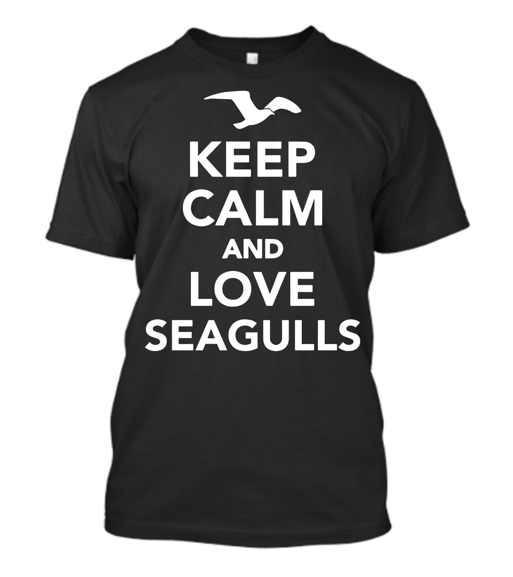 Keep Calm And Love Seagulls Flying Bird T-Shirt