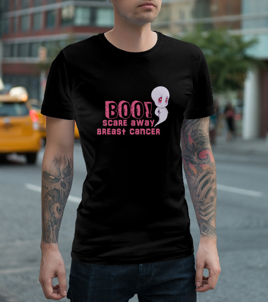 BOO Scare Away Breast Cancer Casper Breast Cancer Boo Scare Away Breast Cancer T-Shirt