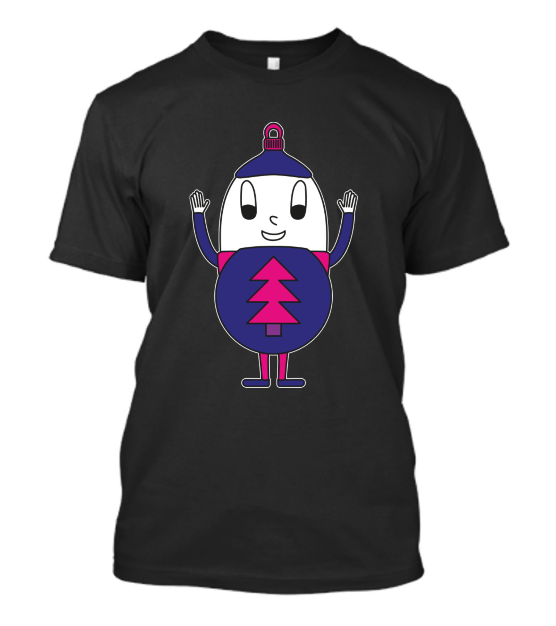 Christmas Fir Tree Ornament Character With Egg Shape T-Shirt
