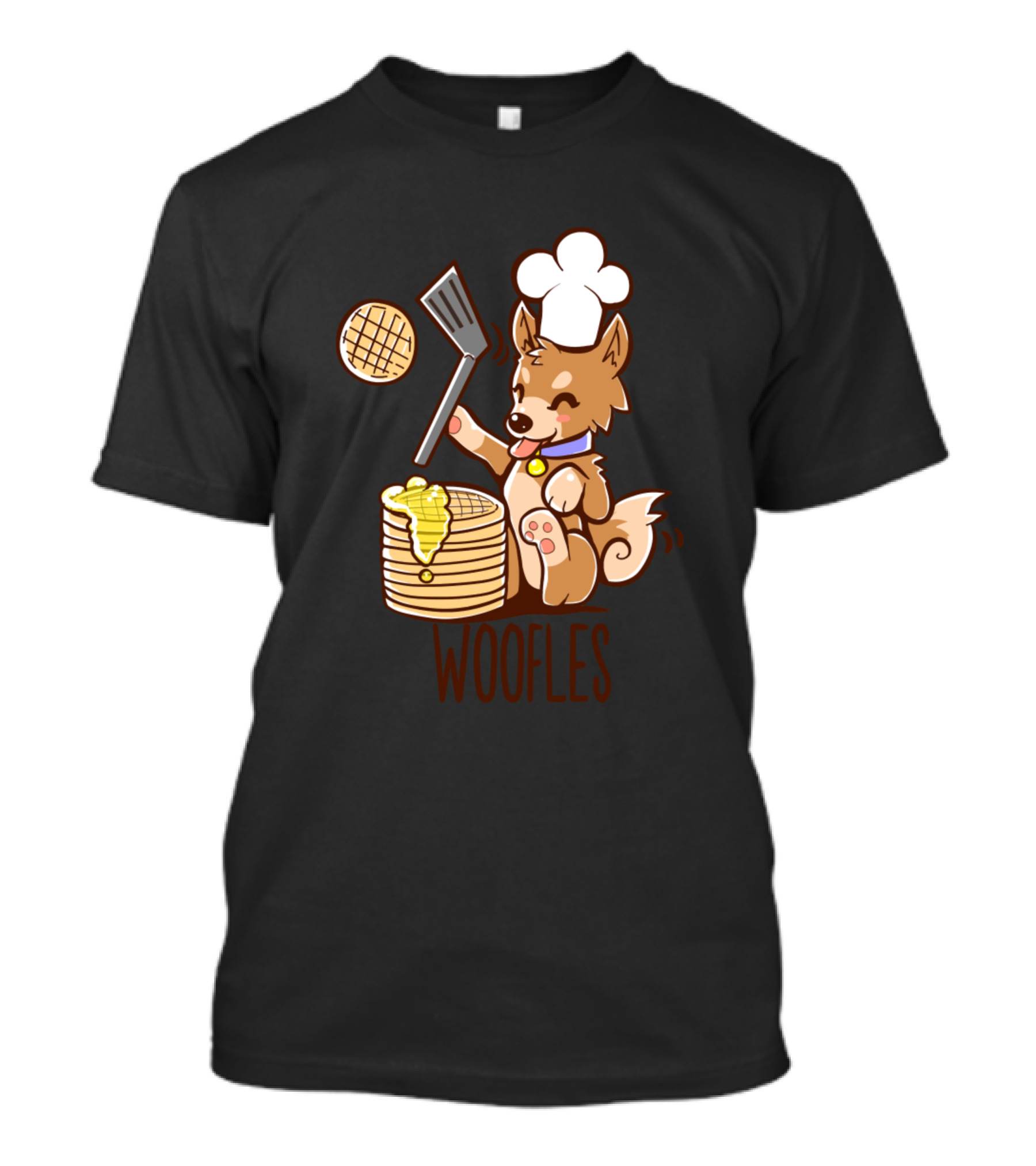 Dog Woofles Chef Making Waffles T-Shirt
