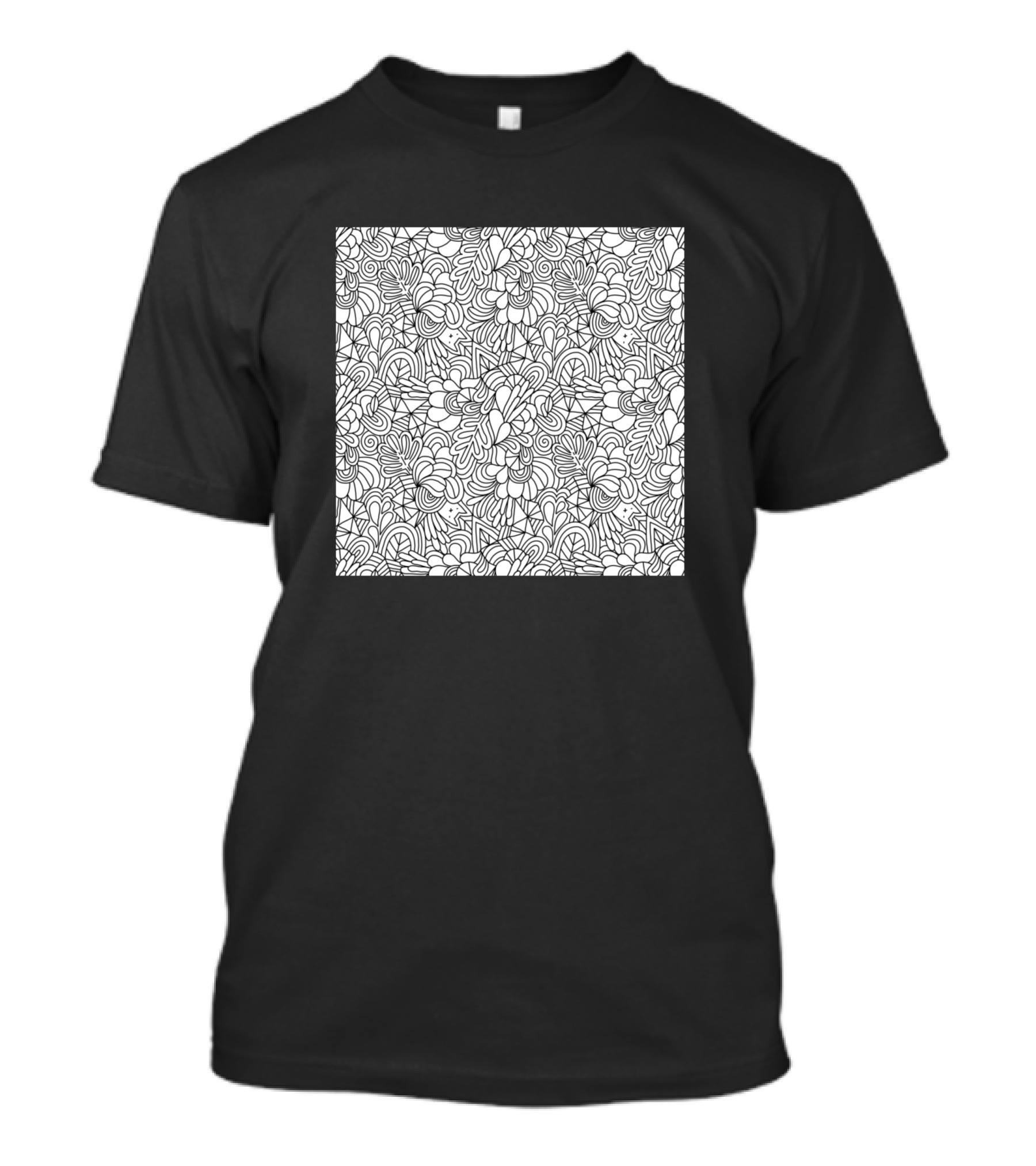 Doodle Pattern And Cats Abstract T-Shirt