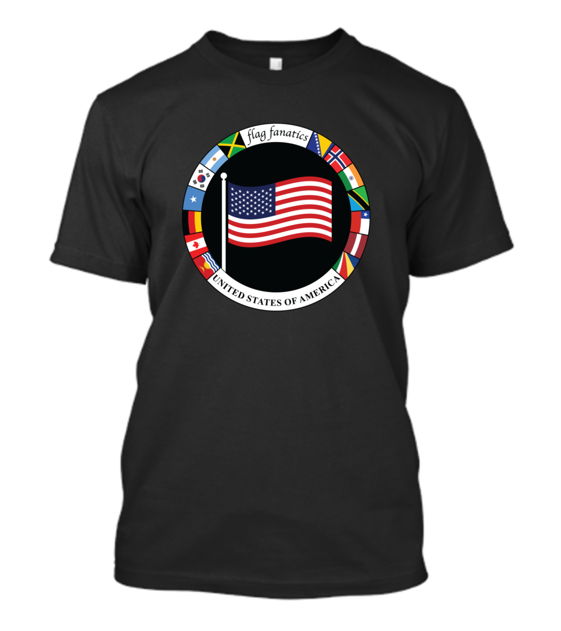 Flag Fanatics United States Of America Flags Circle Emblem T-Shirt