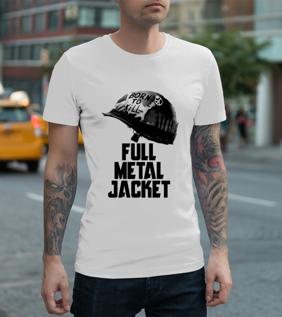 Born to Kill Full Metal Jacket Helmet Peace T-Shirt