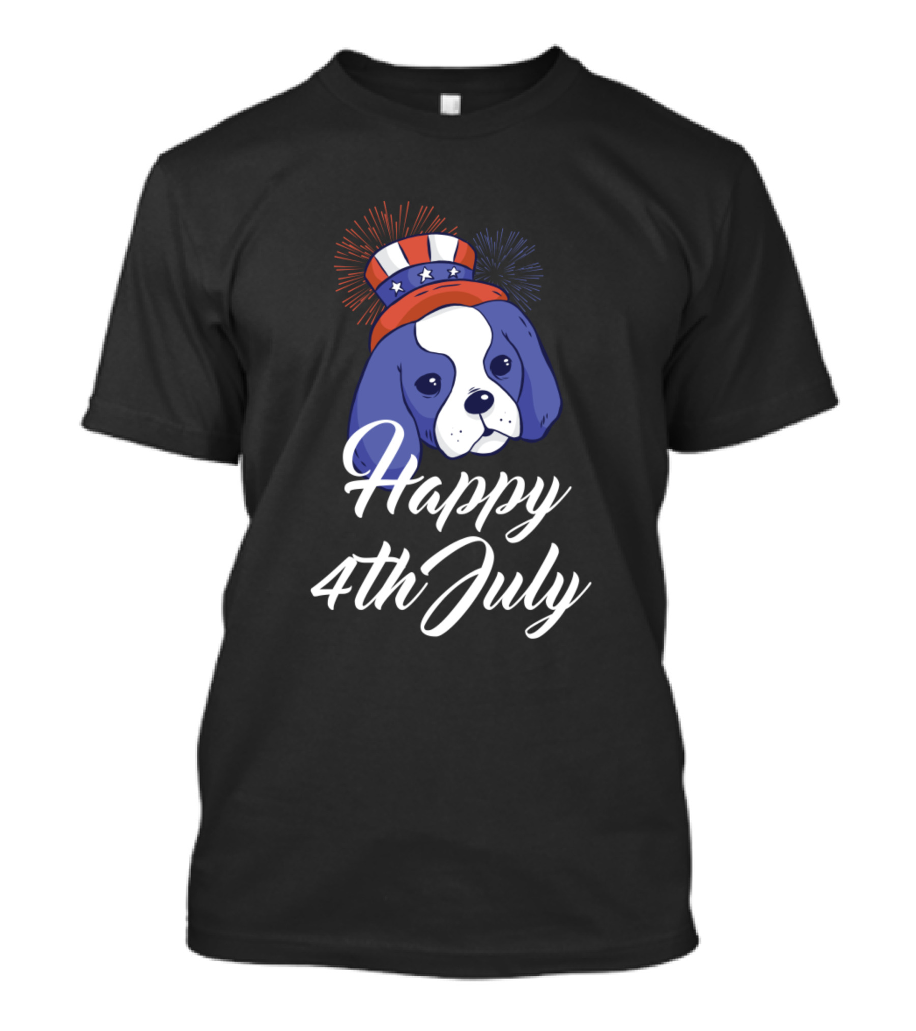 Happy 4th July Independence Day Dog America T-Shirt
