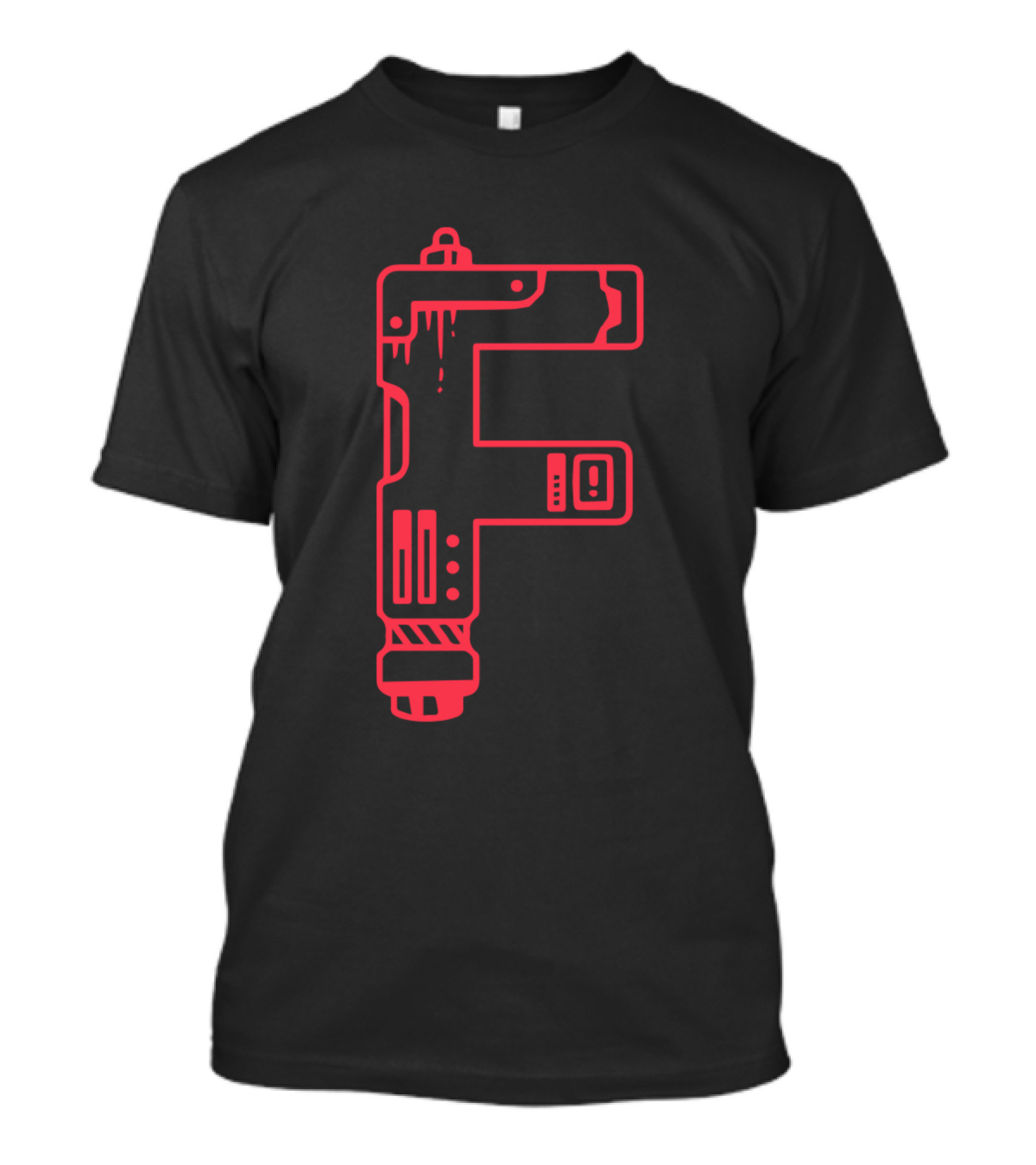 Futuristic Red Tech Letter F T-Shirt