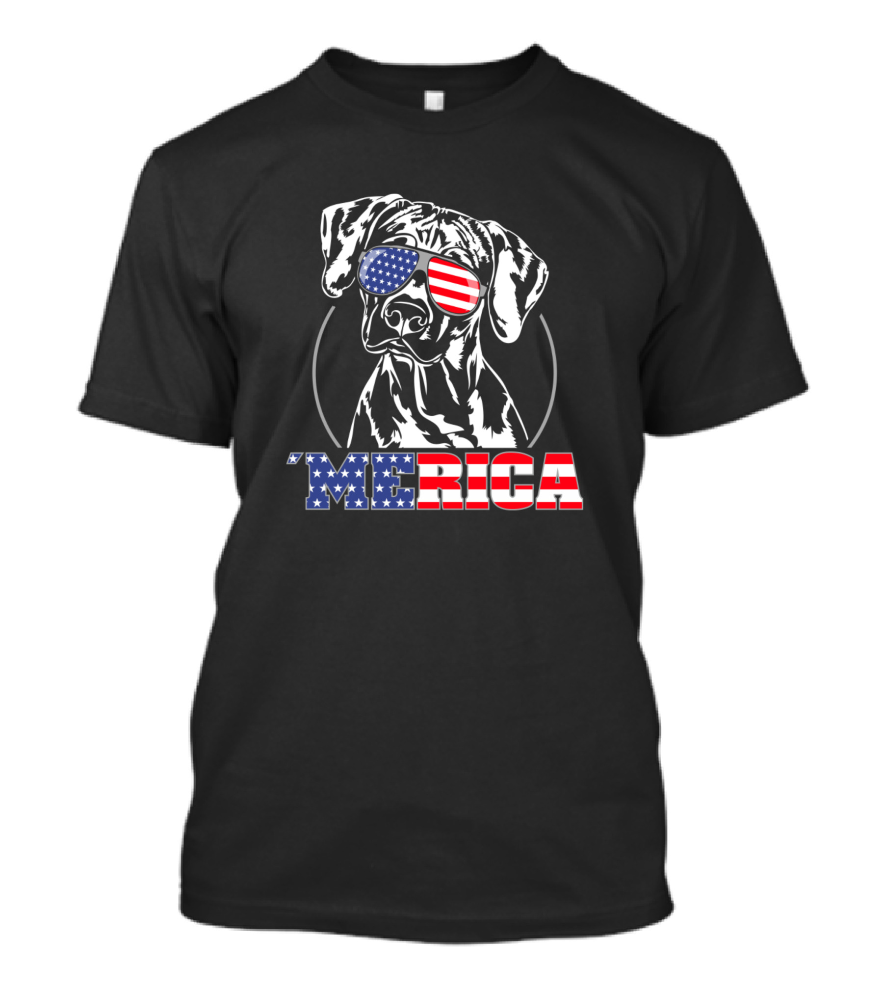 Proud Rhodesian Ridgeback American Flag Merica Dog Sunglasses T-Shirt