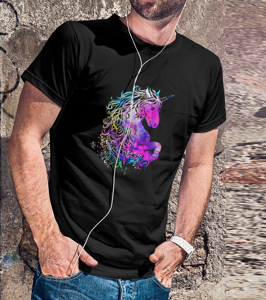 Raimbow Unicorn Magical Creature Vibrant Fantasy T-Shirt