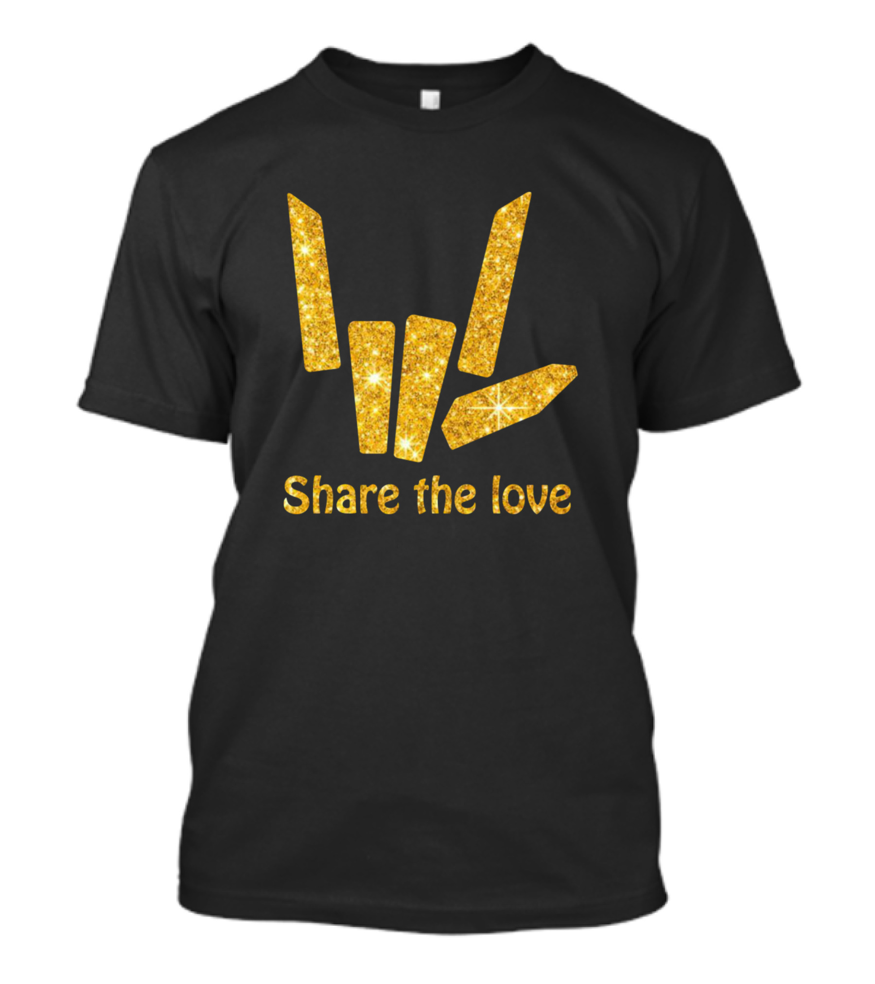 Share The Love Gold Hand Gesture T-Shirt