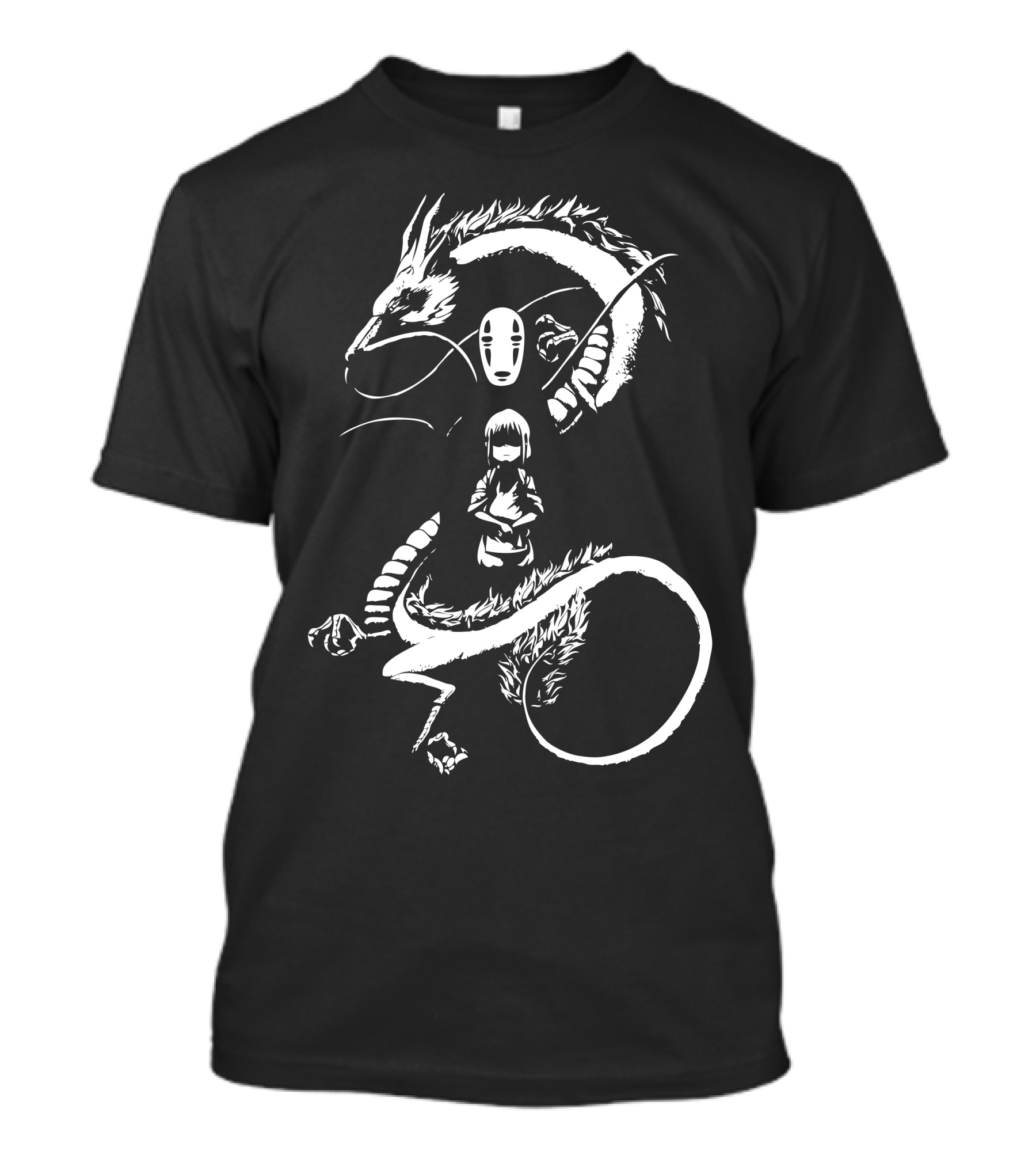 Spirited Noir Miyazaki Tribute Dragon Spirit T-Shirt