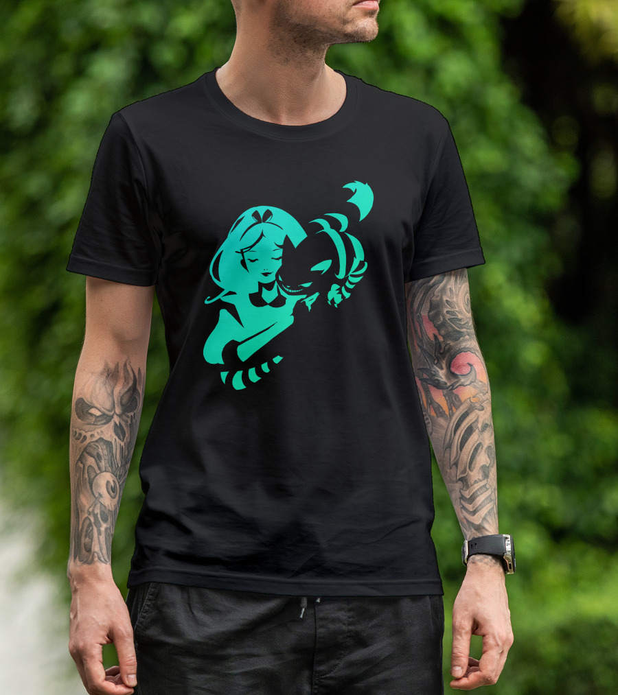 Alice And The Cheshire Cat Embrace T-Shirt