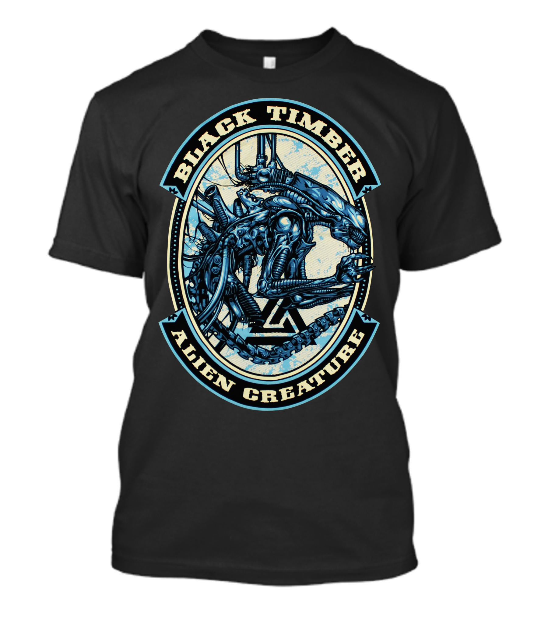 Black Timber Alien Creature Science T-Shirt