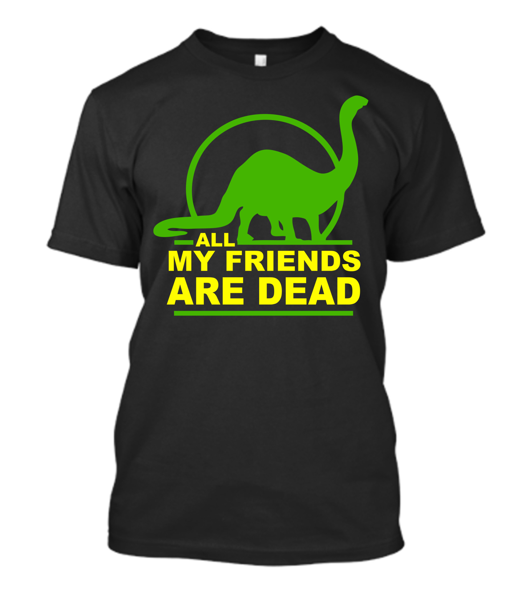 All My Friends Are Dead Dinosaur Logo Circle T-Shirt