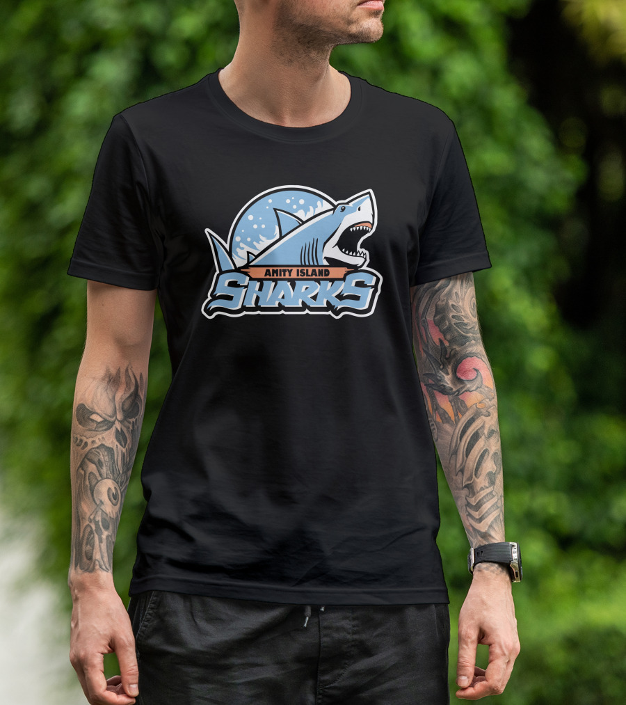 Amity Island Sharks Jaws-Inspired Sports T-Shirt