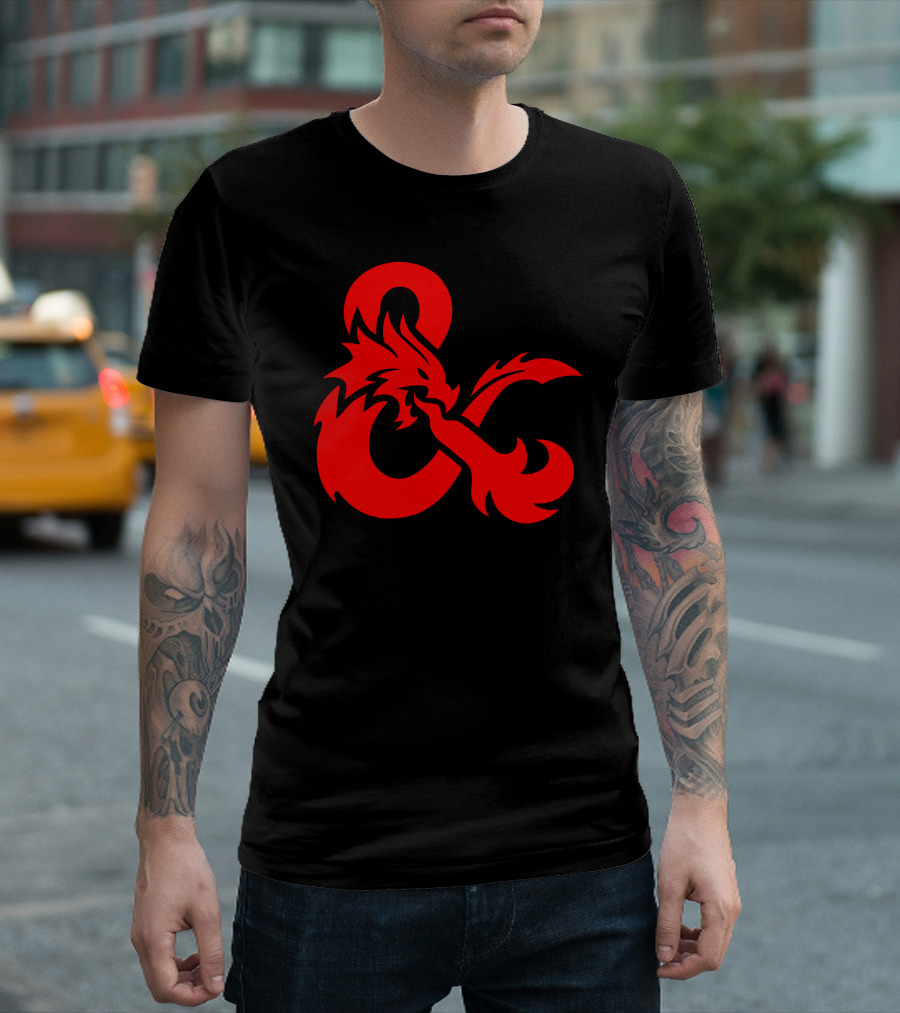 Ampersandragon Dungeons Dragons Logo Dragon & T-Shirt