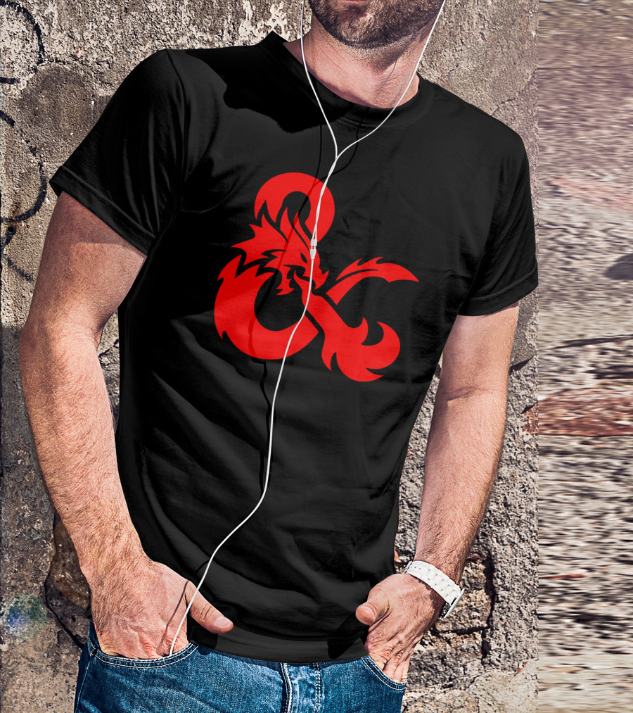 Ampersandragon Dungeons Dragons Logo Dragon & T-Shirt