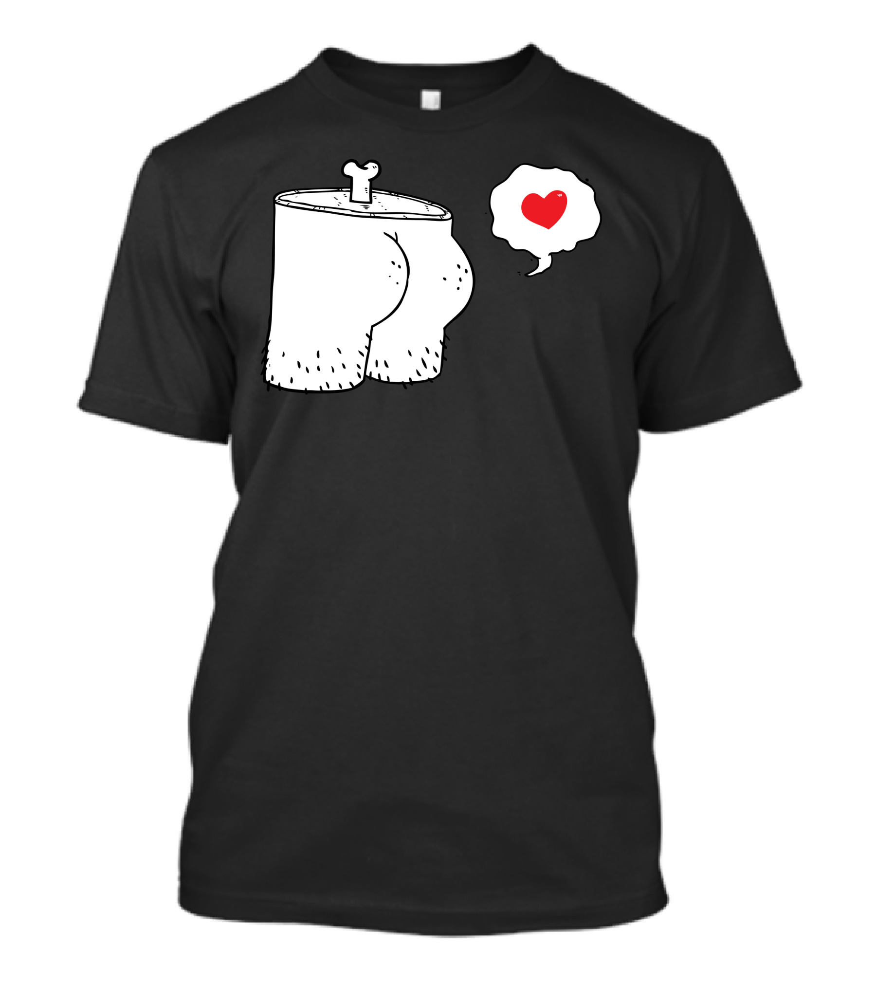 Butt Lovin Cartoon Meat Can With Heart Balloon T-Shirt