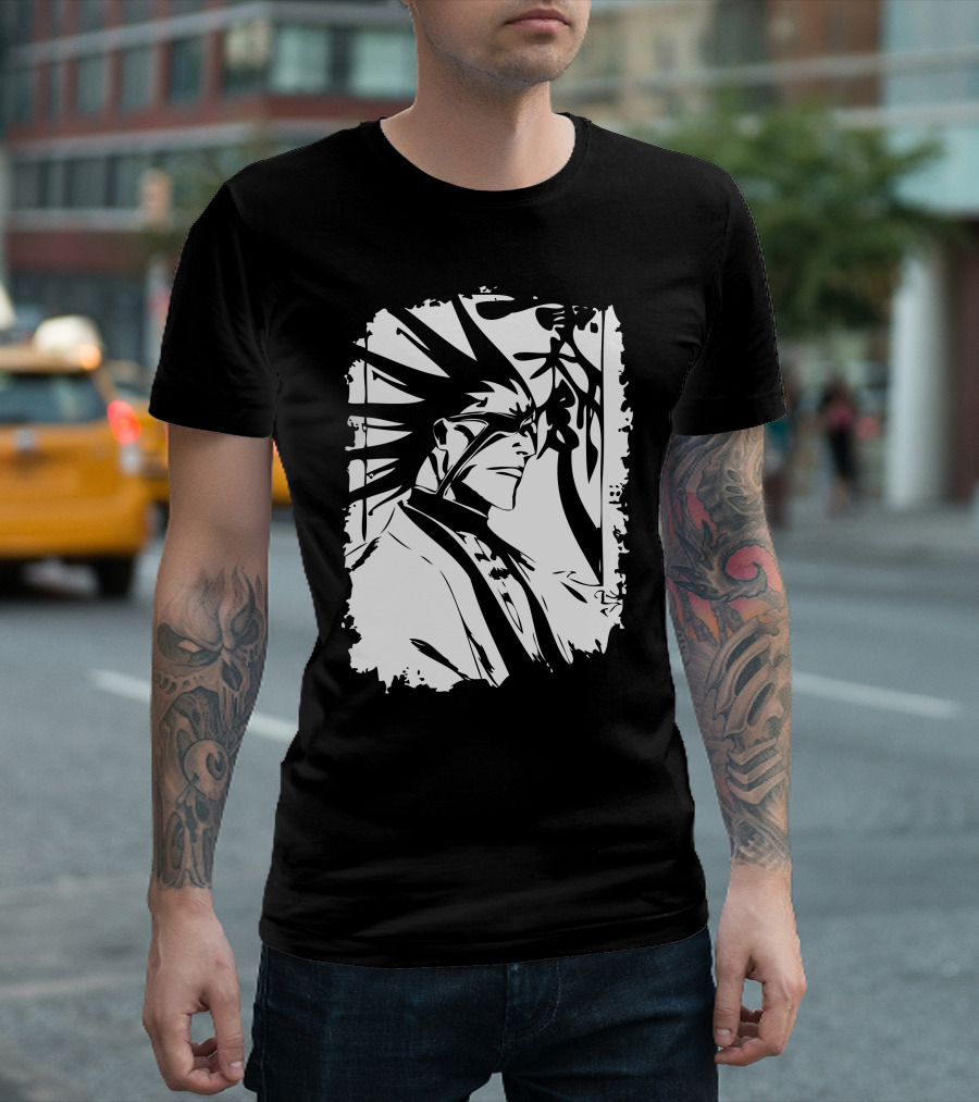 Captain Of The 11th Division Kenpachi Zaraki Bleach Manga T-Shirt