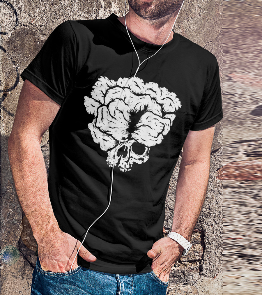 Clicker Mushroom Skull T-Shirt