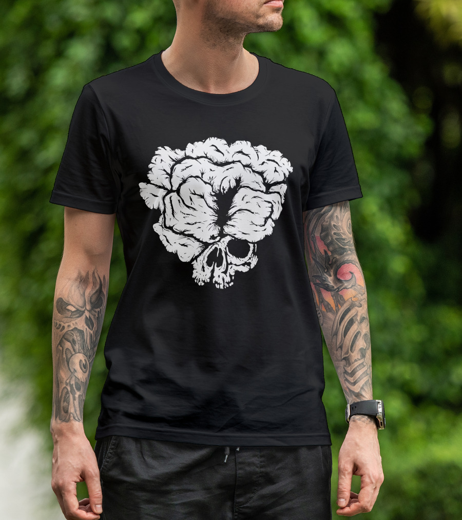 Clicker Mushroom Skull T-Shirt