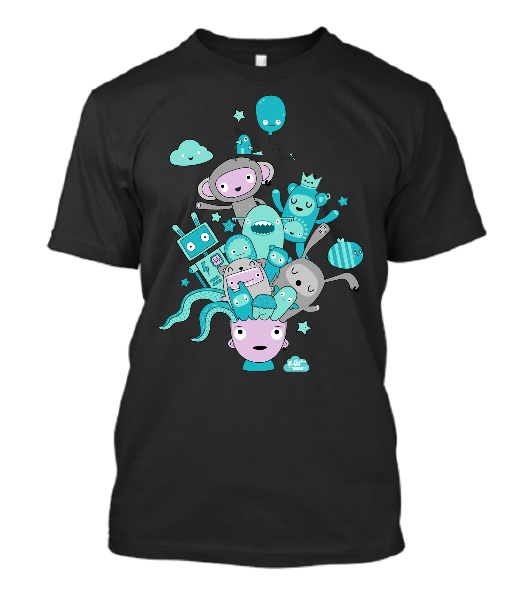 Kooky Creatures And Robots Fun Explosion From Crazy Dreams T-Shirt