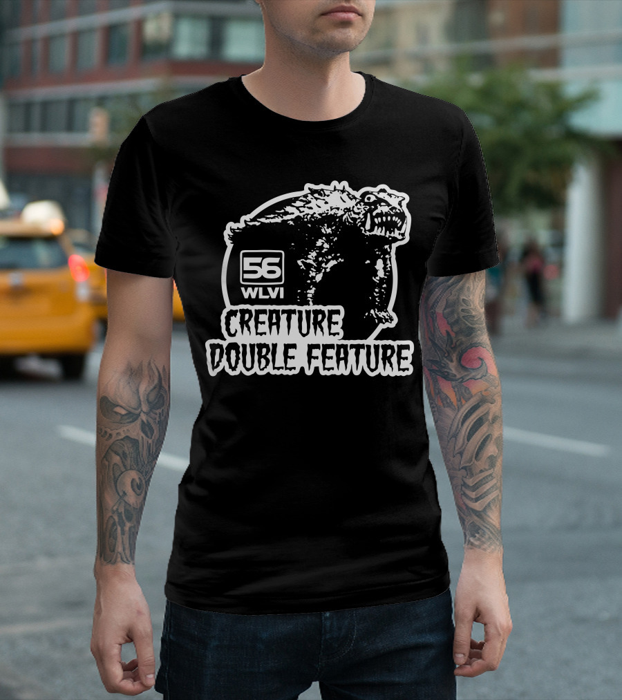 56 WLVI Creature Double Feature Monster T-Shirt