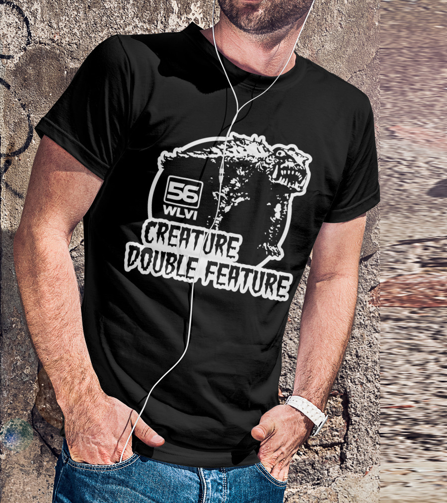 56 WLVI Creature Double Feature Monster T-Shirt