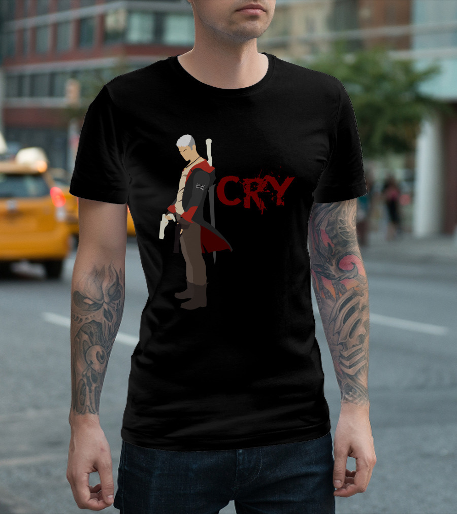 Devils Never Cry Dante Silhouette Iconic T-Shirt