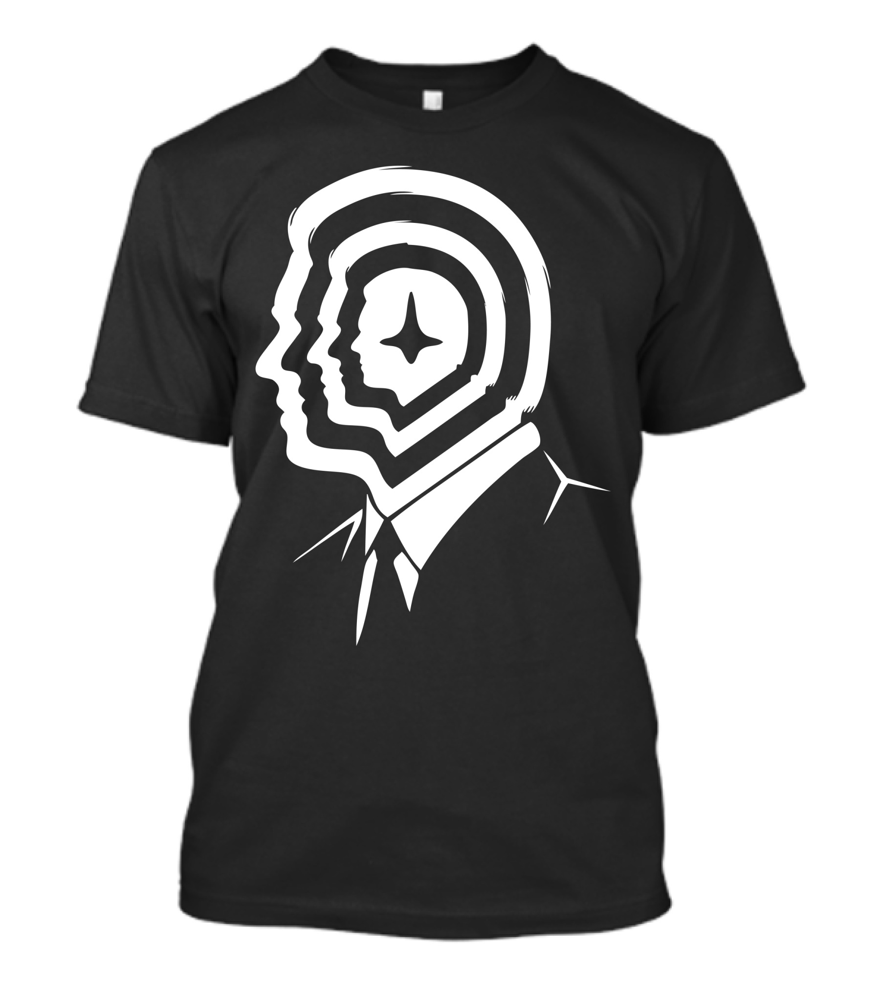 Dream Within A Dream Stacked Silhouette Faces With Star T-Shirt